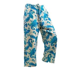 Vintage 80s 100% Linen Paisley Tapered Ankle Pant